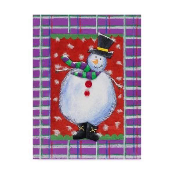 Claudia Interrante 'Happy Snowman In Boots' Canvas Art, 24x32, Trademark Fine Art, Mfr#: ALI41738-C2432GG
